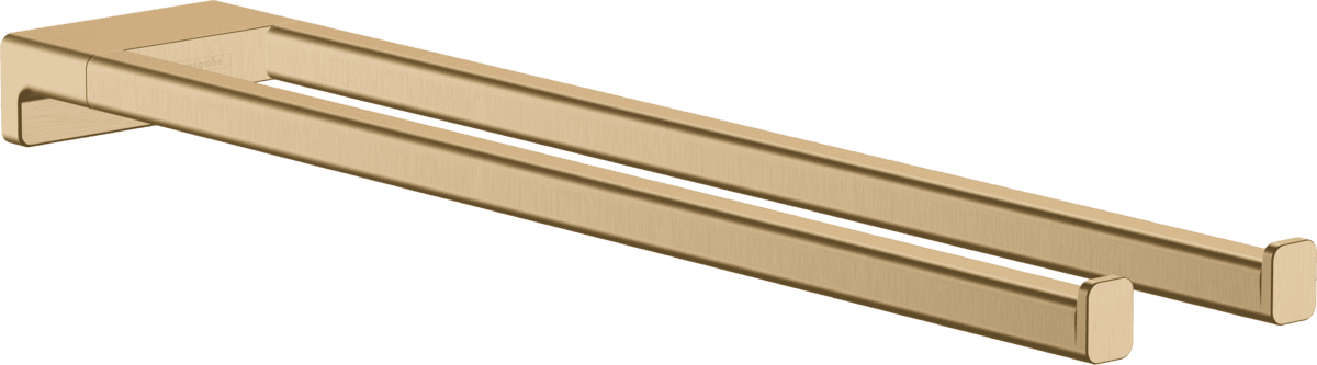Porte-serviettes double branche Hansgrohe AddStoris en bronze brossé