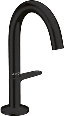 Mitigeur de lavabo AXOR One Select 140 avec bonde push-open en noir mat