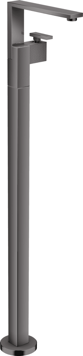 Mitigeur de lavabo sur pied Axor Edge avec vidage push-open coupe diamant en noir chromé poli
