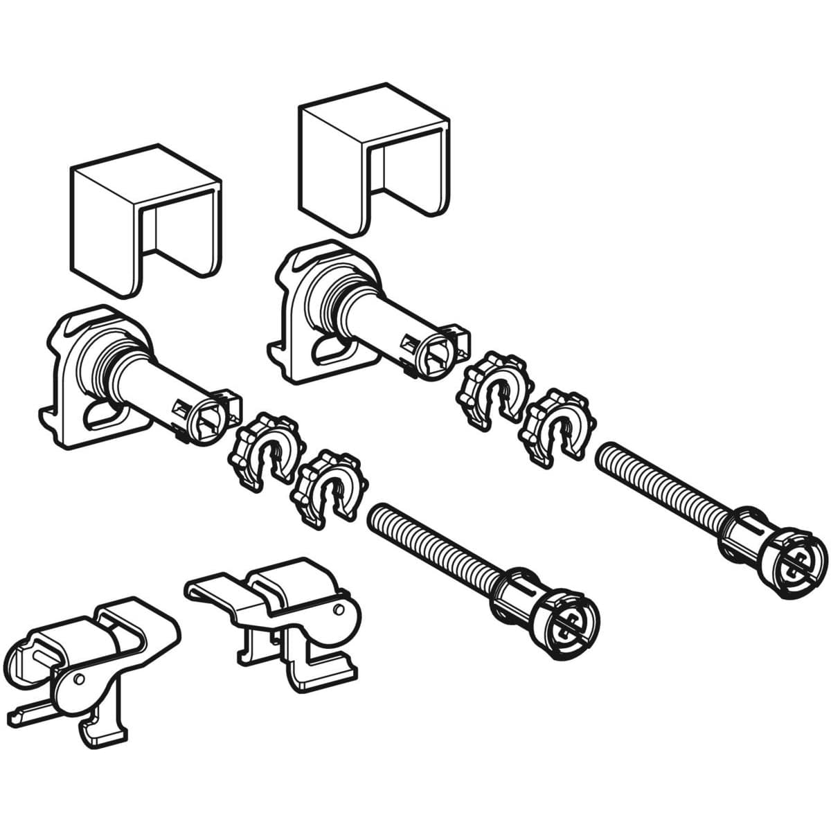 Jeu de fixations murales Geberit Duofix pour montage individuel et montage système - vue 3