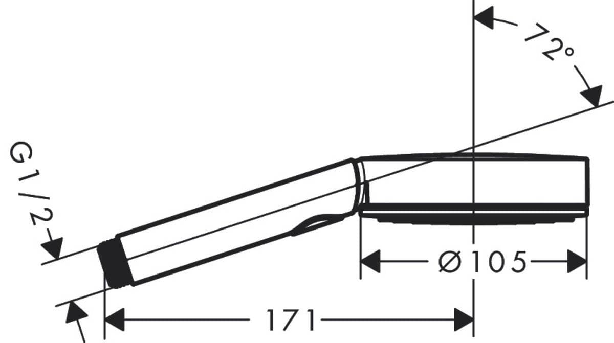 Douchette à main Hansgrohe Pulsify Select S 105 3 jets en noir mat - vue 5