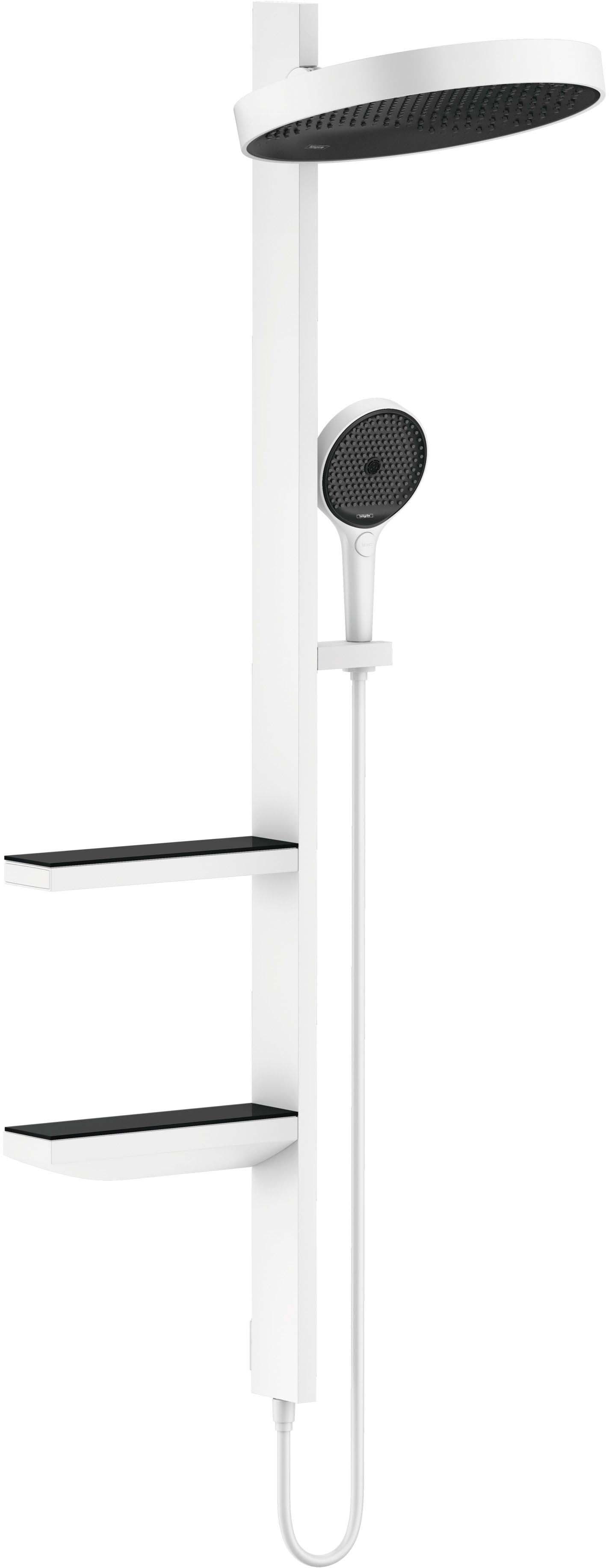 Colonne de douche Showerpipe Hansgrohe Rainfinity 360 1 jet pour installation encastrée en blanc mat - vue 3