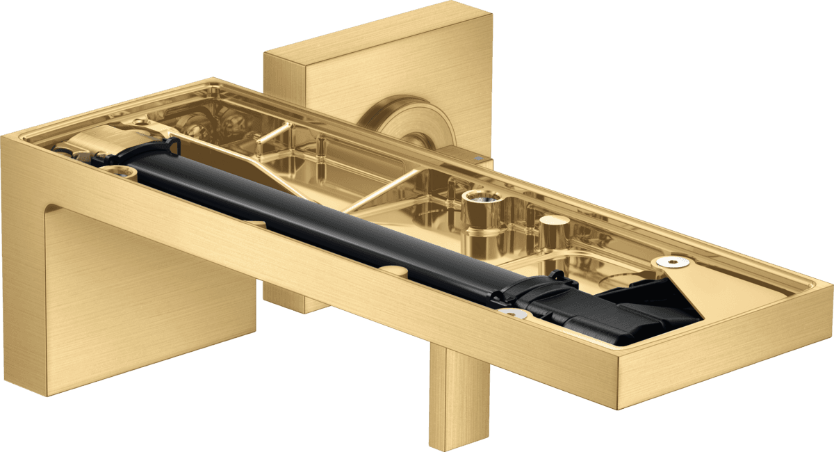 Mitigeur de lavabo encastré AXOR MyEdition sans plaque, bec 221 mm avec bonde à écoulement libre en doré brossé