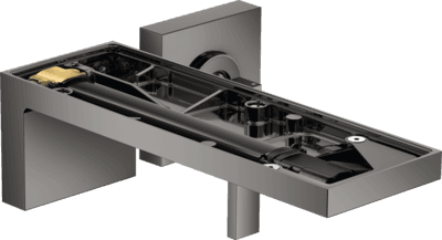 Mitigeur de lavabo encastré AXOR MyEdition sans plaque, bec 221 mm avec bonde à écoulement libre en noir chromé poli