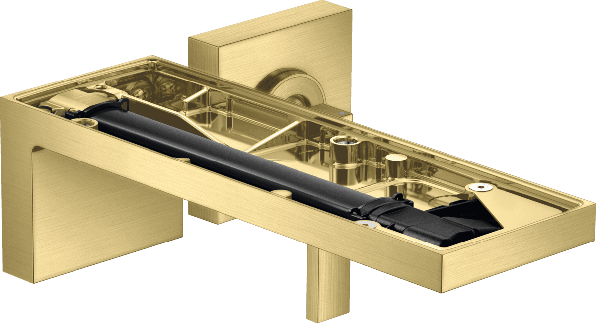 Mitigeur de lavabo encastré AXOR MyEdition sans plaque, bec 221 mm avec bonde à écoulement libre en laiton brossé