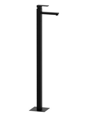 Mitigeur de lavabo Remer Absolute sur pied avec vidage clic-clac en laiton noir mat