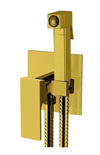 Ensemble hygiénique de WC Remer Absolute  en laiton or brossé