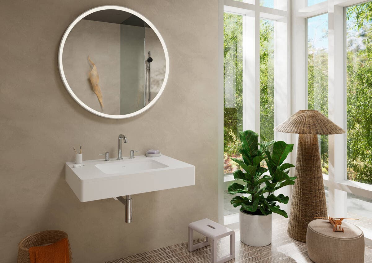 Mélangeur de lavabo 3 trous Hansgrohe Tecturis S 150 avec bonde Push-Open - vue 3