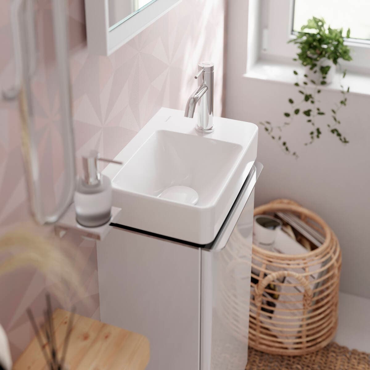 Mitigeur de lavabo Hansgrohe Tecturis S 80 CoolStart avec tirette et vidage - vue 3