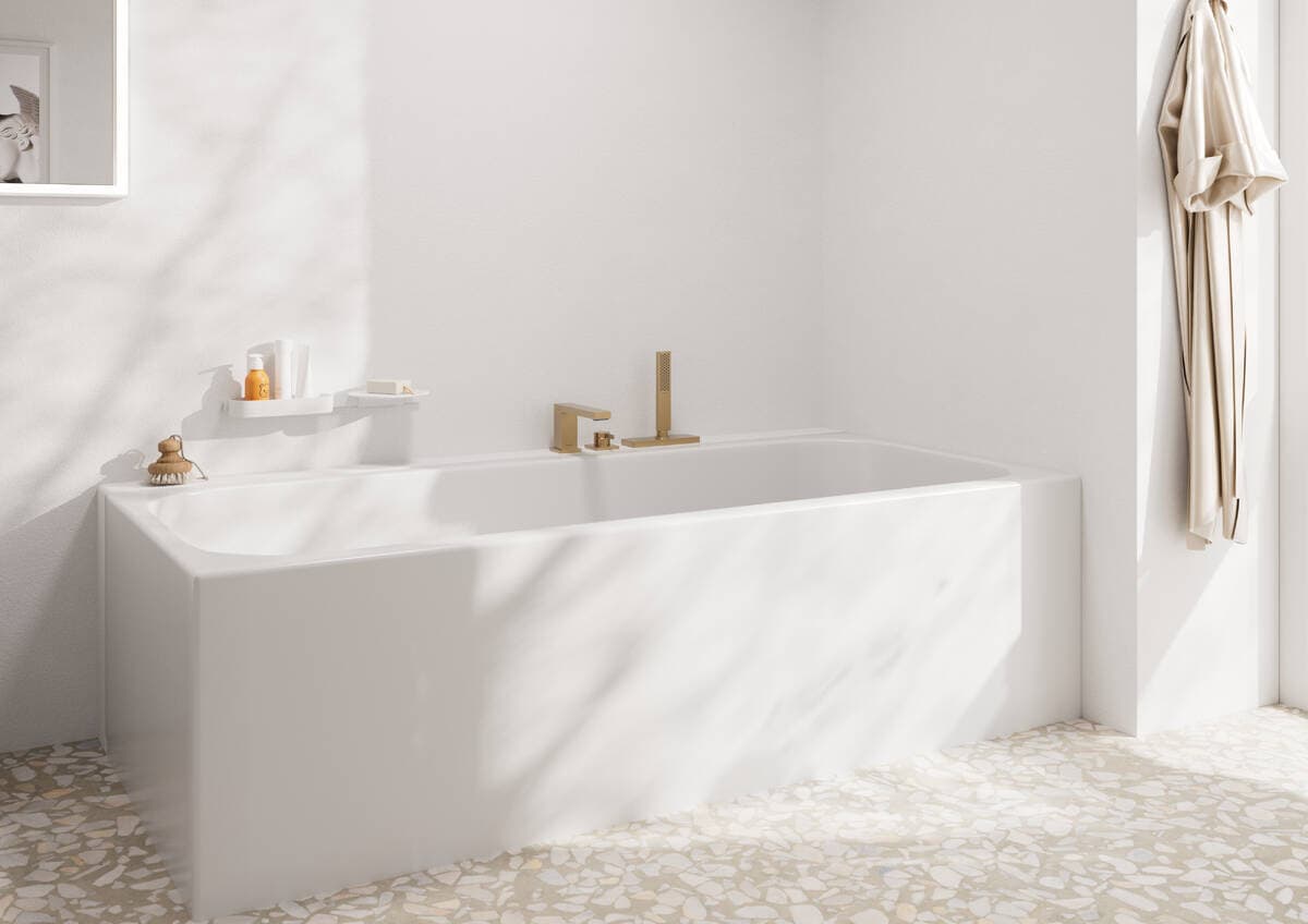 Mélangeur 3 trous pour montage sur bord de baignoire Hansgrohe Tecturis E avec sBoxn en bronze brossé - vue 3