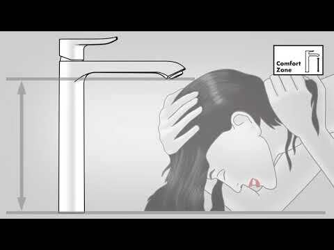 Mitigeur de lavabo Hansgrohe Finoris 260 avec bonde push-open en blanc mat - vue 3