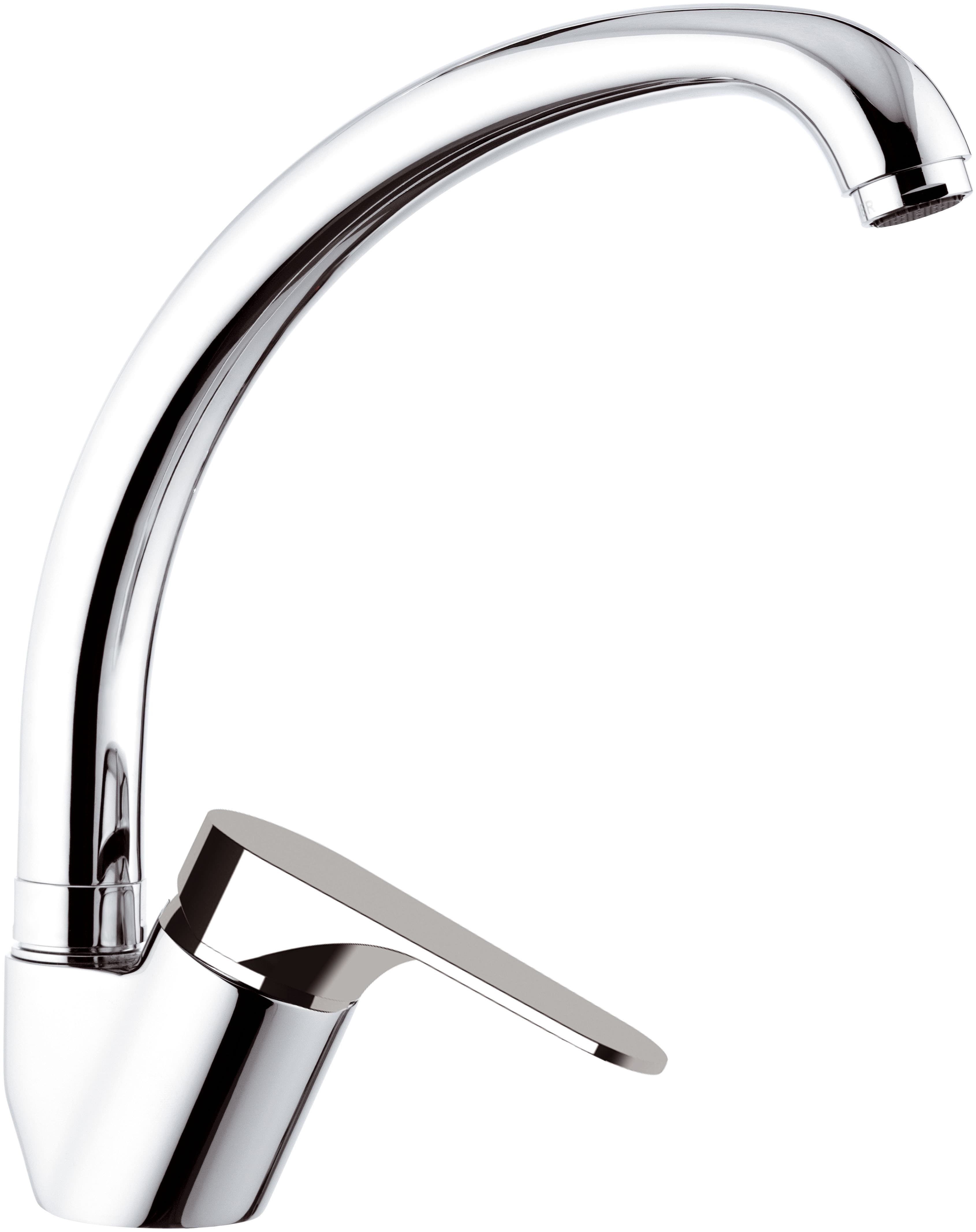 Mitigeur de cuisine mono-trou Remer Classline en laiton chromé - vue 3