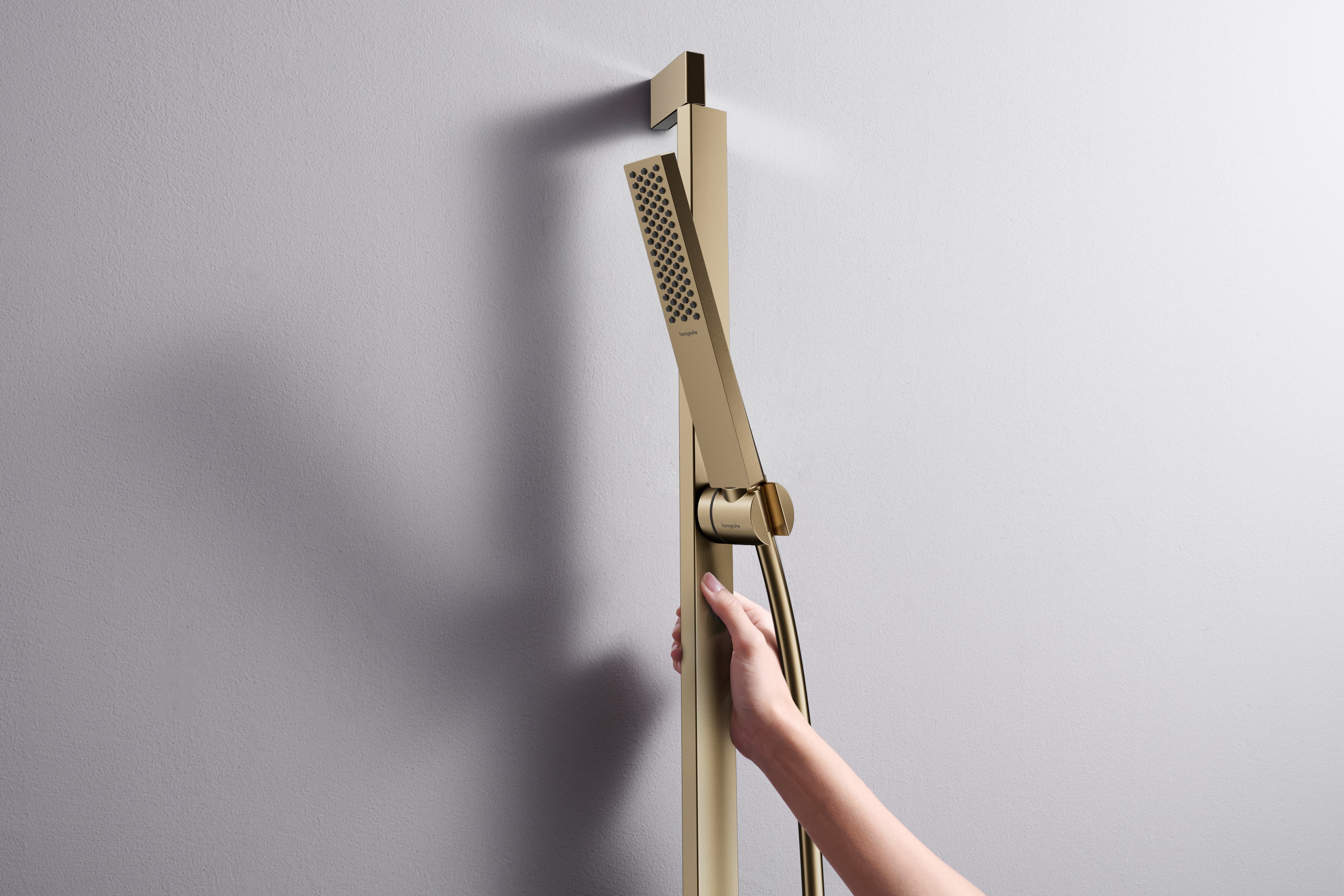 Douchette à main Hansgrohe Pulsify E 100 1 jet EcoSmart en bronze brossé - vue 5
