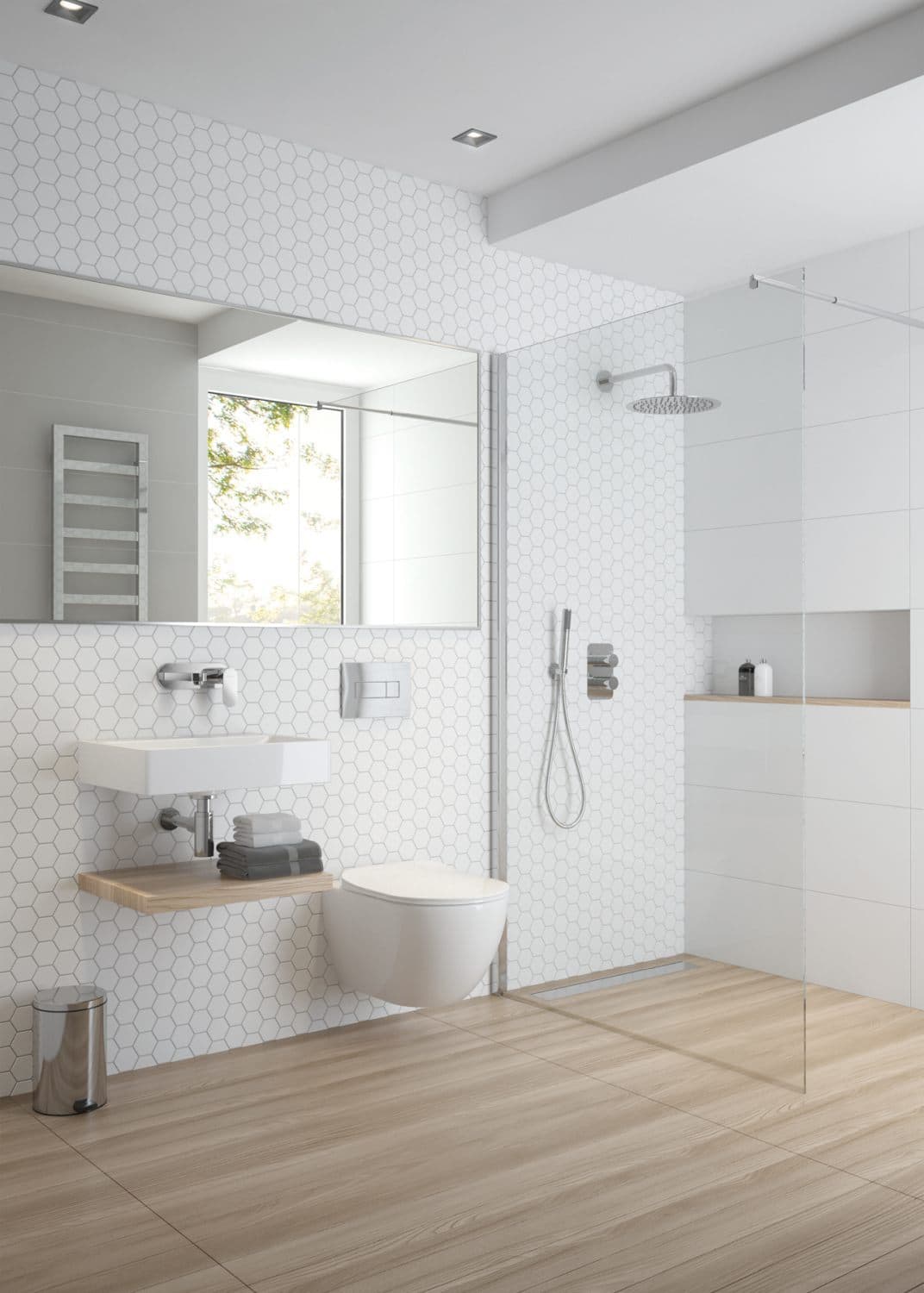 Douche de tête ronde Deante Floks 300  en chromé - vue 5
