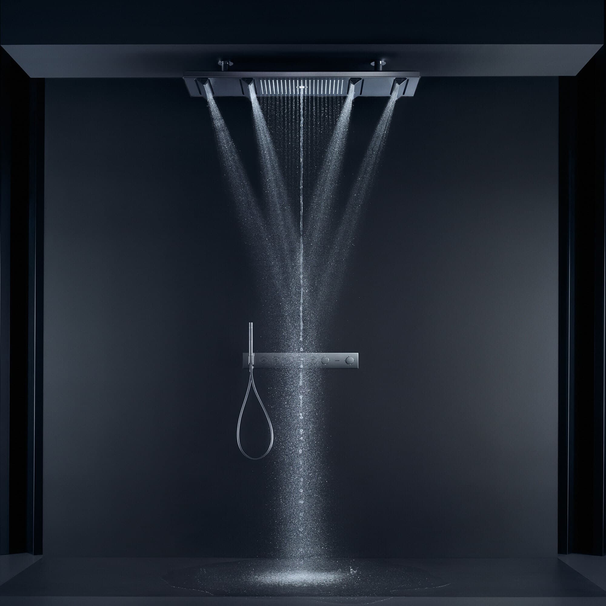 Douche de tête Axor ShowerSolutions 1200 avec éclairage, 4 jets avec raccord au plafond - vue 7