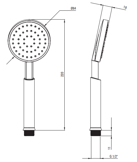 Colonne de douche Deante Temisto 250 avec mitigeur de douche en chromé - vue 5