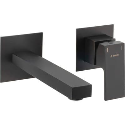 Mitigeur de lavabo encastré Deante Anemon 184 mm sans bonde en noir mat