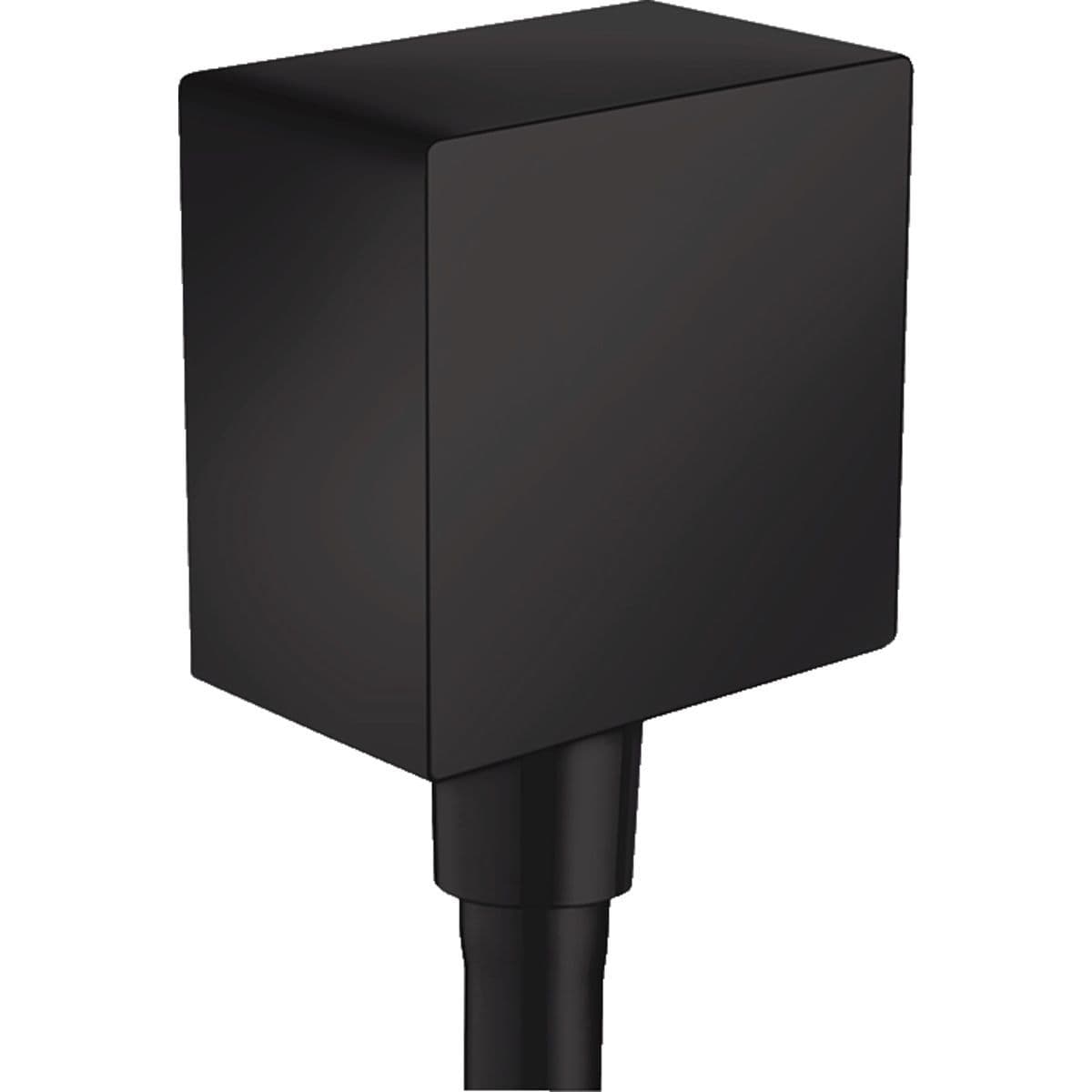 Coude de raccordement Hansgrohe FixFit Square en noir mat
