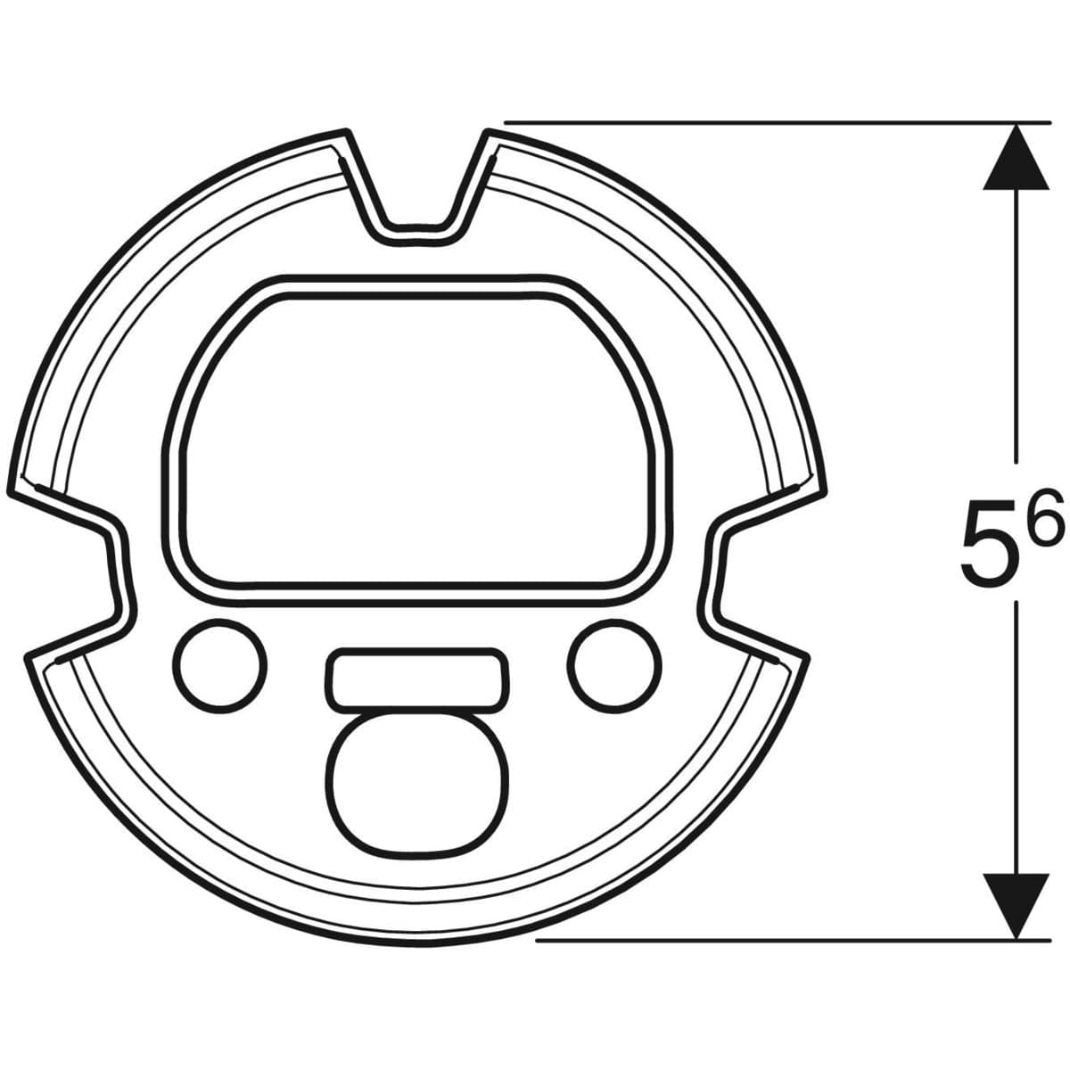 Kit dʼétanchéité Geberit pour robinetteries de lavabo Piave et Brenta, montage mural, avec module fonctionnel à encastrer - vue 3