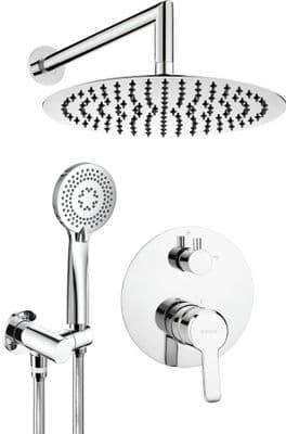 Ensemble de douche encastré Deante Arnika 250 en chromé