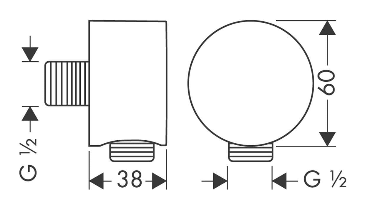 Coude de raccordement FixFit Rond AXOR Starck - vue 3
