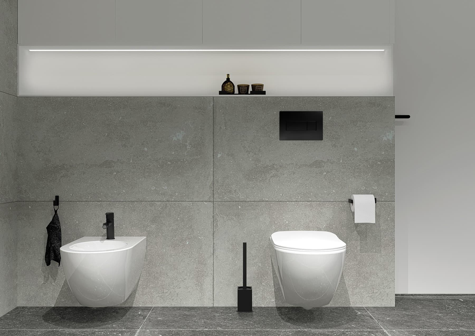 Mitigeur de bidet Deante Arnika sans bonde en noir mat - vue 4