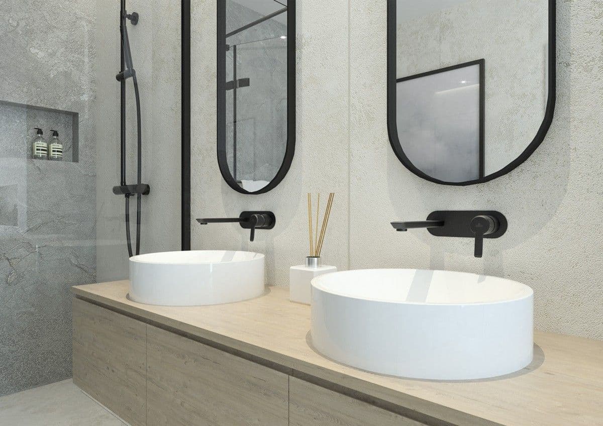 Mitigeur de lavabo encastré Deante Arnika 180 mm sans bonde en noir mat - vue 4