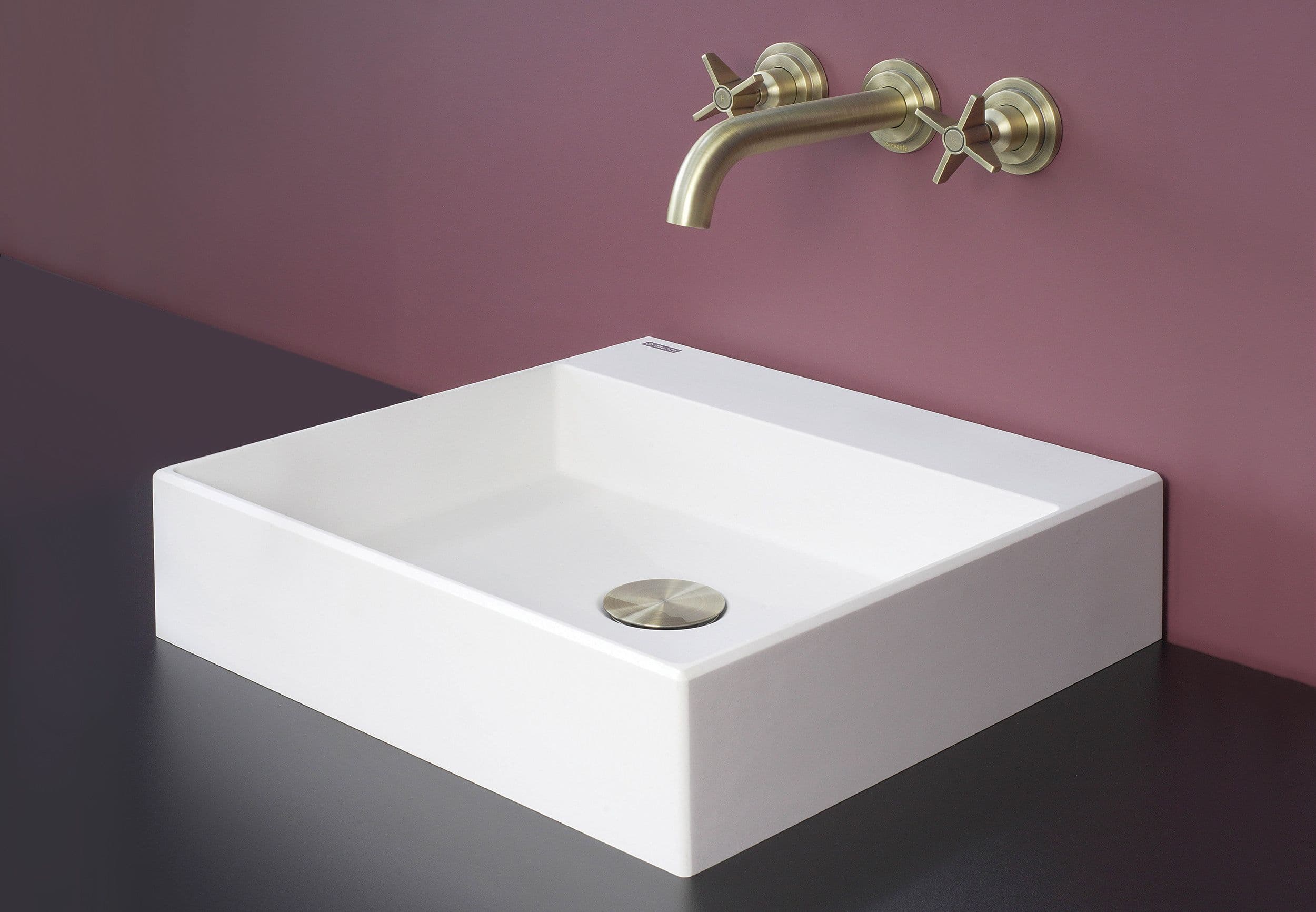 Mélangeur de lavabo 3 trous encastré Deante Temisto 193 mm sans bonde en PVD laiton brossé - vue 3