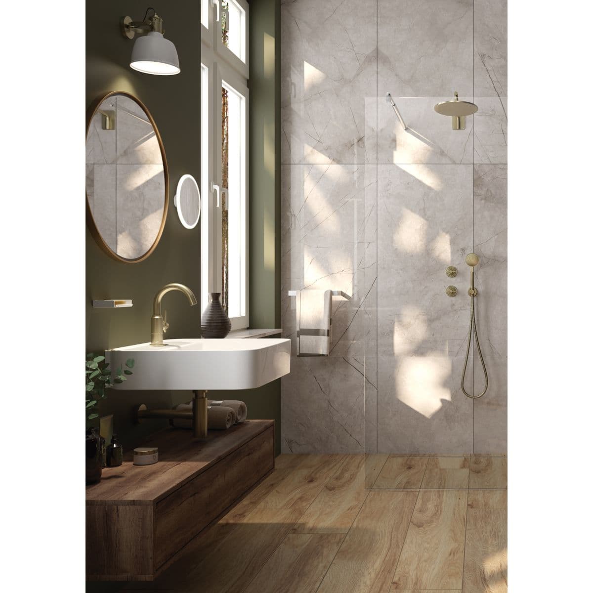 Mitigeur de lavabo Deante Temisto 150 sans bonde en PVD laiton brossé - vue 3