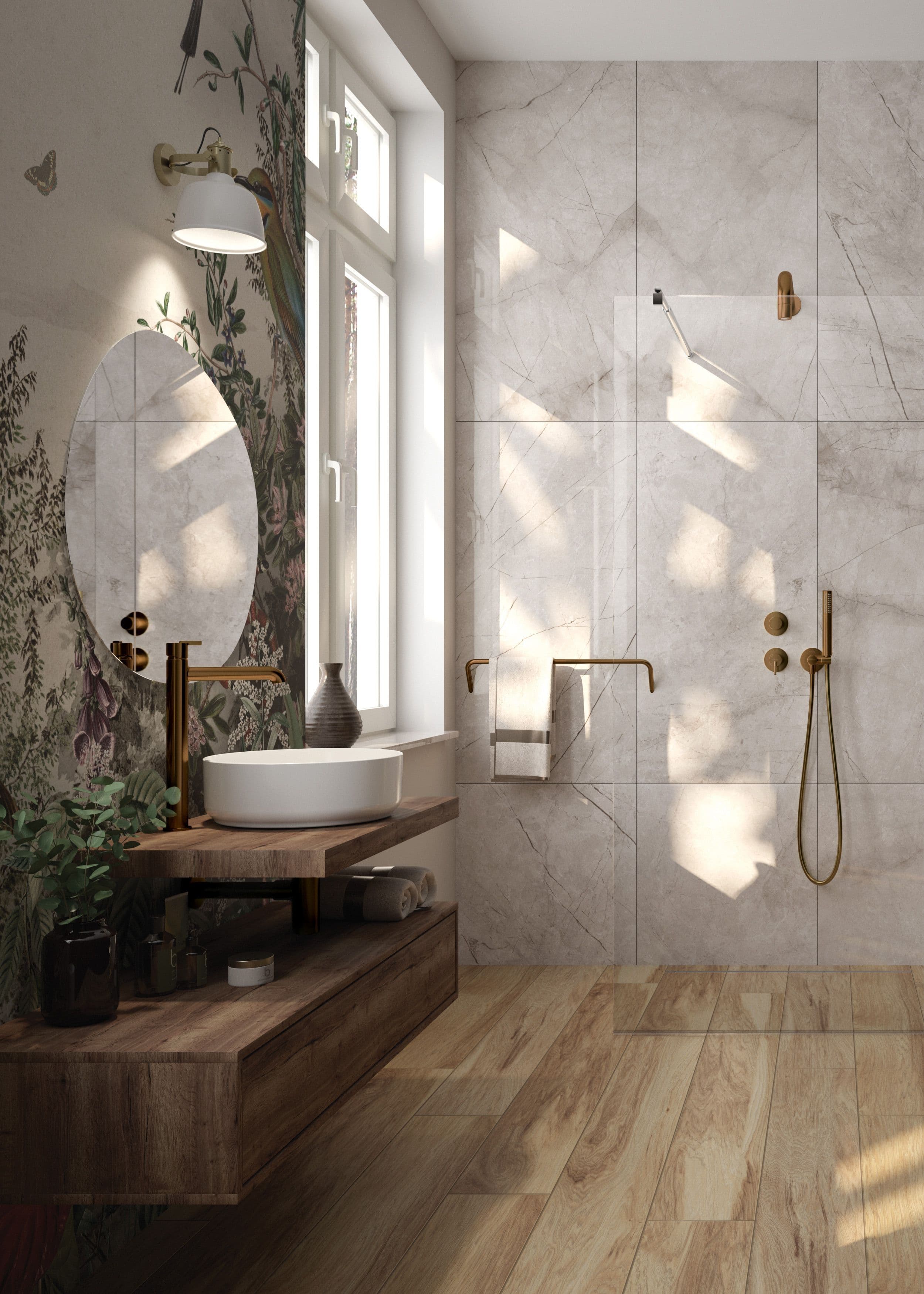 Siphon de lavabo Deante rond en PVD bronze brossé - vue 4