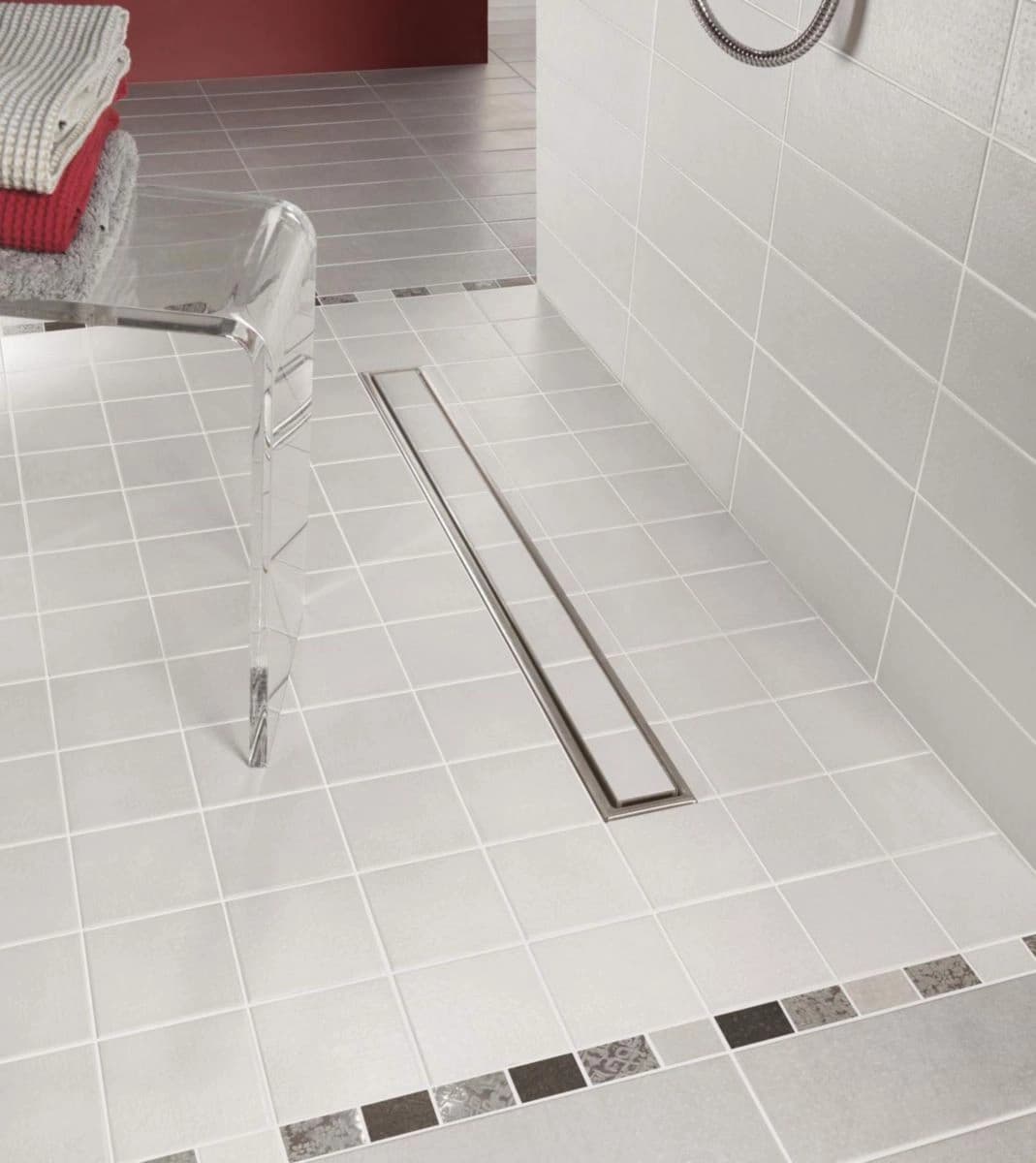 Canivelle de douche Wirquin Venisio Expert 70 cm avec grille réversible prêt à carreler​ ou en acier inoxydable brossé - débit d'évacuation 79 L/min - vue 3