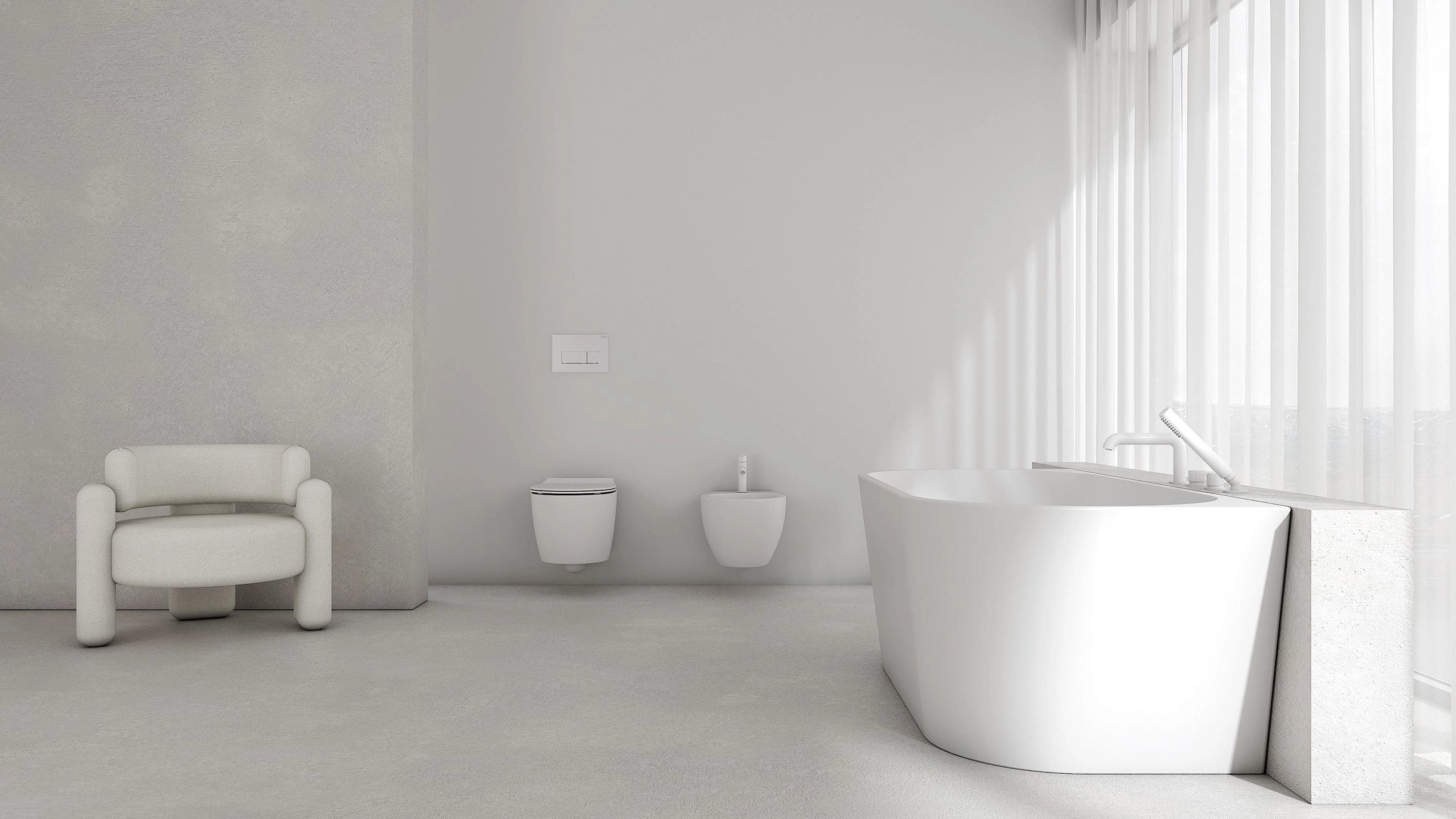Mitigeur de bidet Deante Silia sans bonde en blanc mat - vue 8