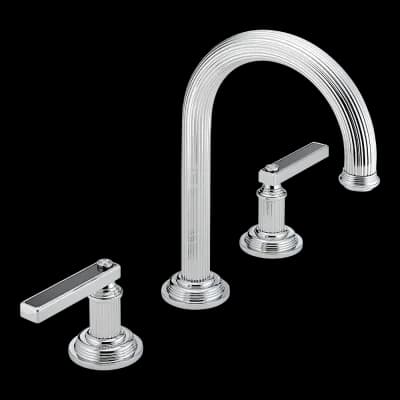 Mélangeur de lavabo 3 trous THG avec vidage - Collection "Grand Central Onyx noir"