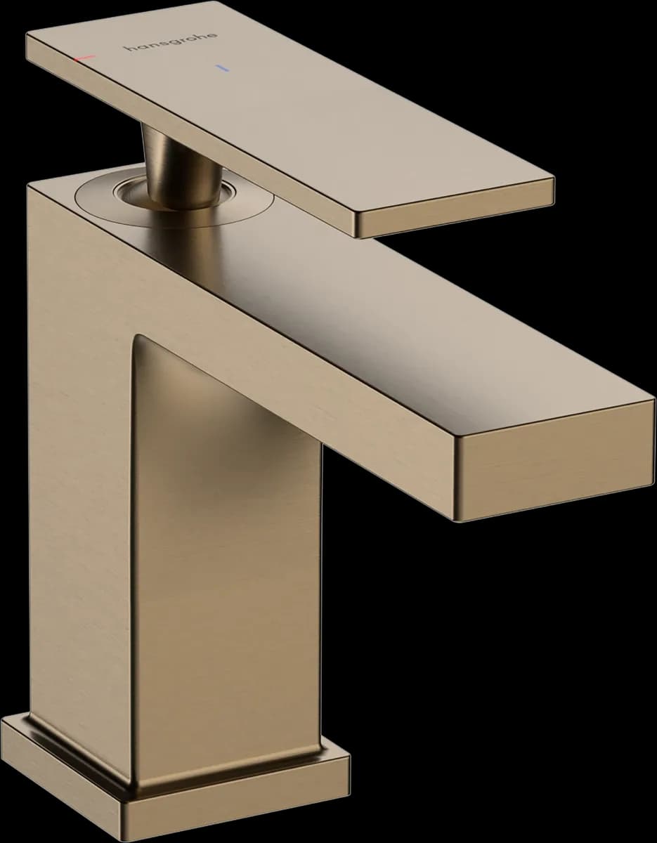 Mitigeur de lavabo Hansgrohe Tecturis E 80 CoolStart avec tirette et vidage en bronze brossé