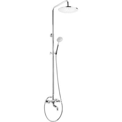 Colonne de douche Deante Temisto 250 avec mitigeur de douche et bec verseur en chromé