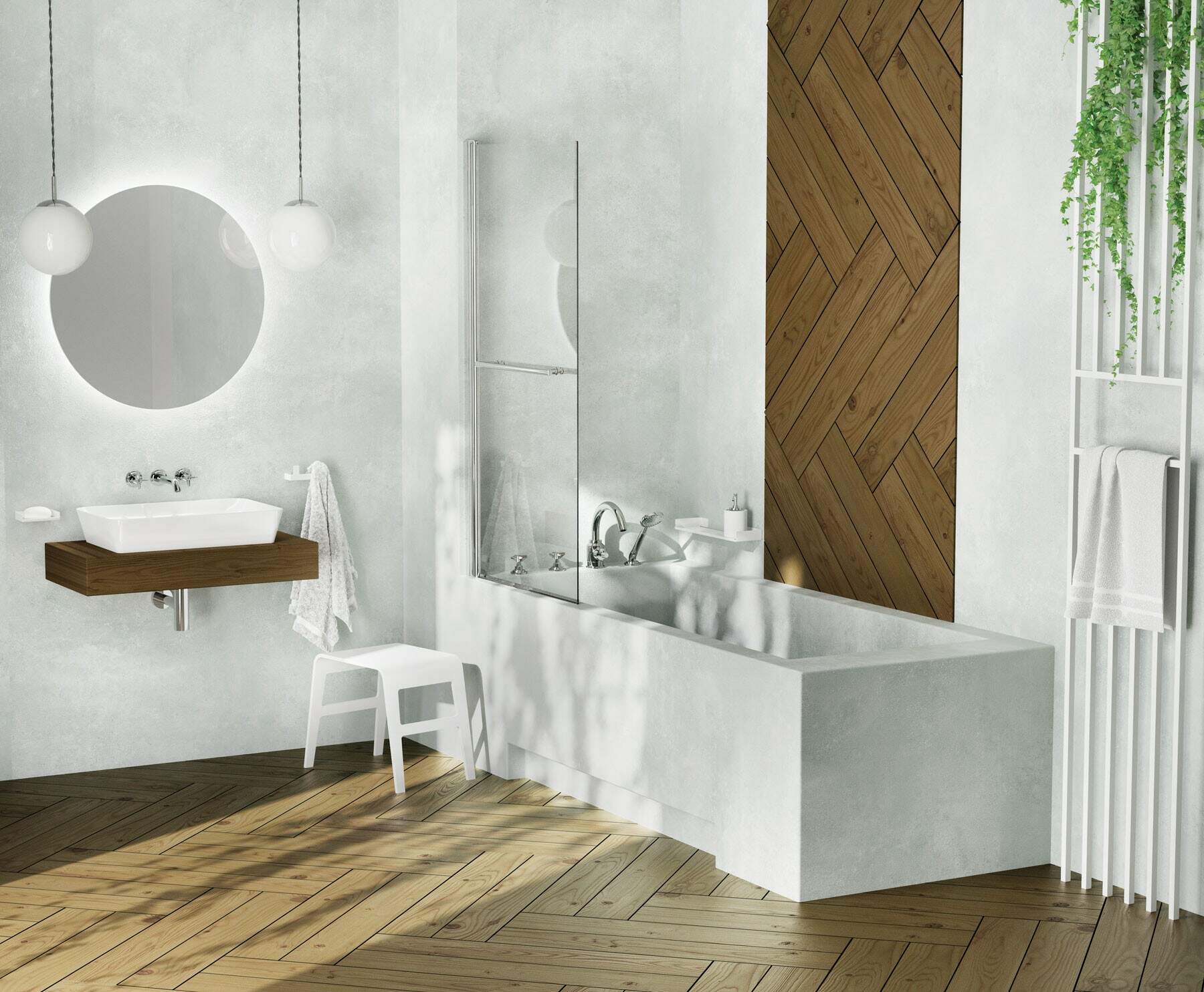 Mélangeur de lavabo 3 trous encastré Deante Temisto 193 mm sans bonde en chromé - vue 4