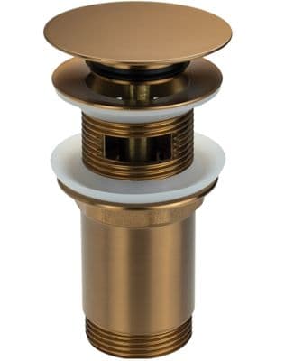Bonde de lavabo Deante click-clac en PVD bronze brossé