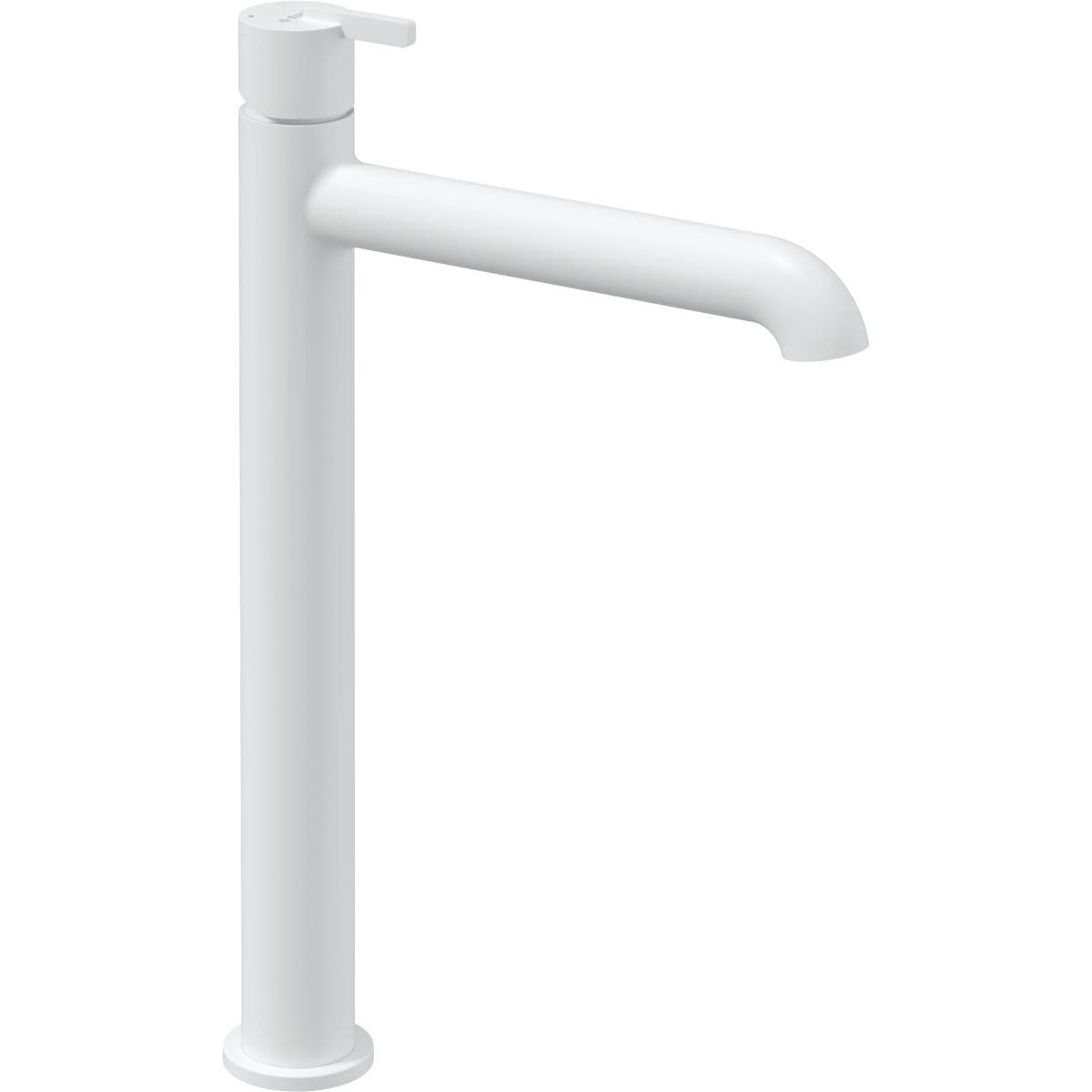 Mitigeur de lavabo rehaussé Deante Silia 265 sans bonde en blanc mat