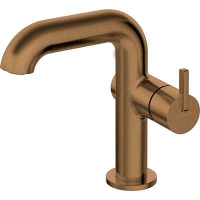 Mitigeur de lavabo Deante Silia 128 sans bonde en PVD bronze brossé