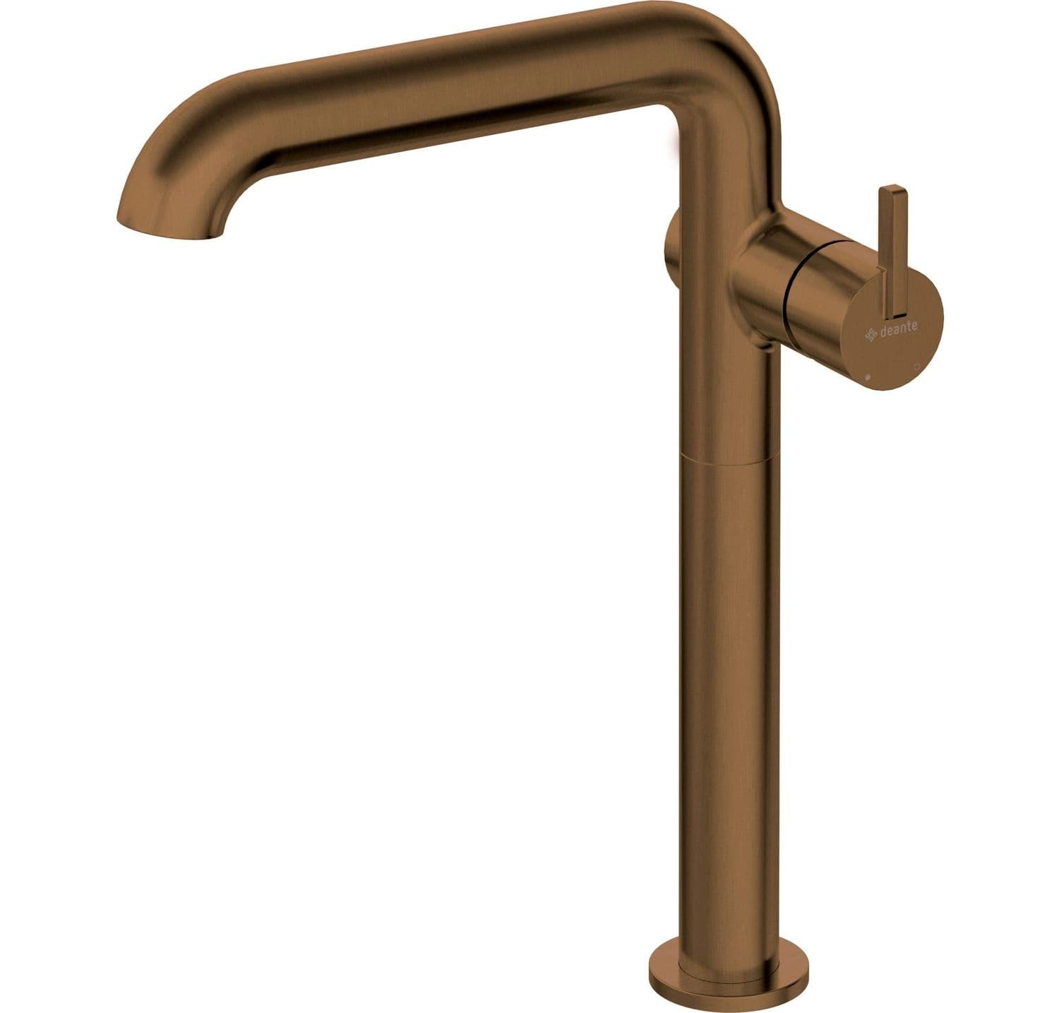 Mitigeur de lavabo rehaussé Deante Silia 265 sans bonde en PVD bronze brossé