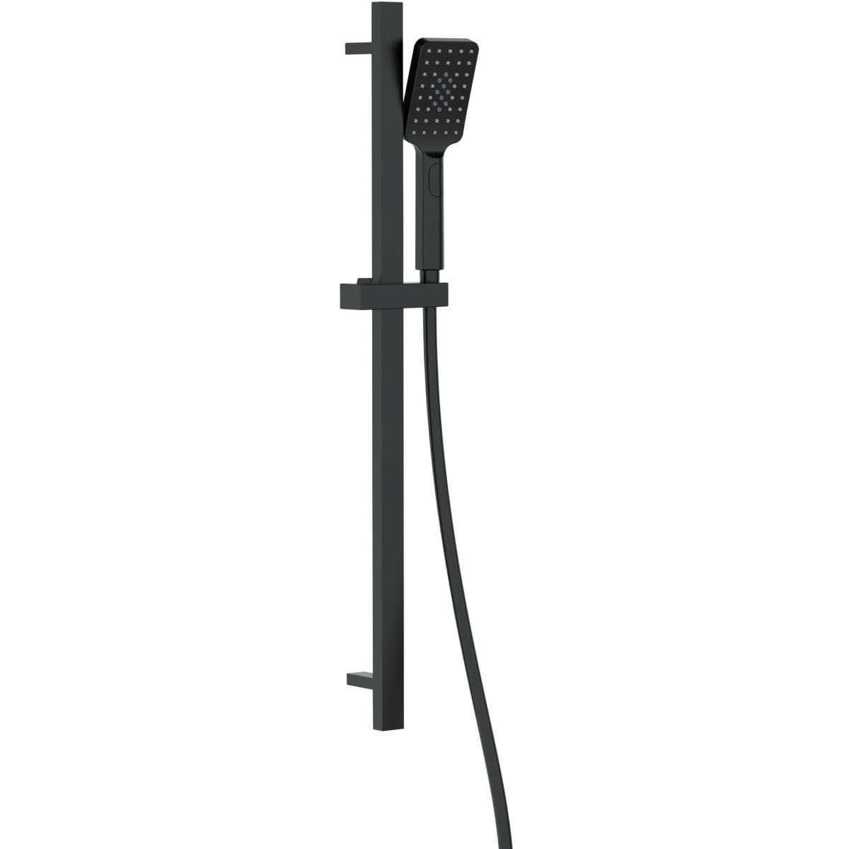 Barre de douche Deante Alpinia avec douchette à main 3 jets et flexible en noir mat
