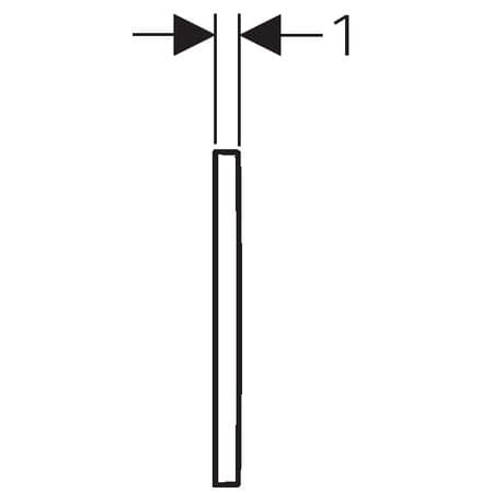 Plaque de déclenchement Geberit Omega20 square pour rinçage double touche / Blanc - Chromé mat - vue 4