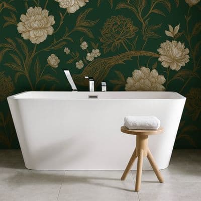 Baignoire rectangulaire en acrylique Deante Hiacynt PureOne - 170 x 80 cm