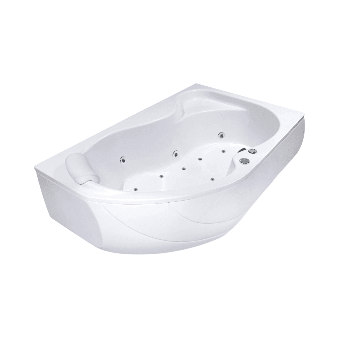 Baignoire Oasis droite hydromassage mixte 160 x 90 cm - vue 7