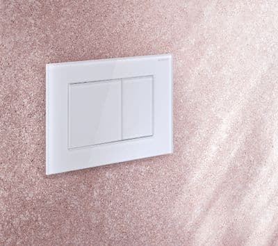 Plaque de déclenchement Geberit Sigma40 square / Verre brillant blanc