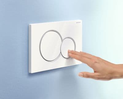 Plaque de déclenchement Geberit Sigma01 round / Blanc alpin