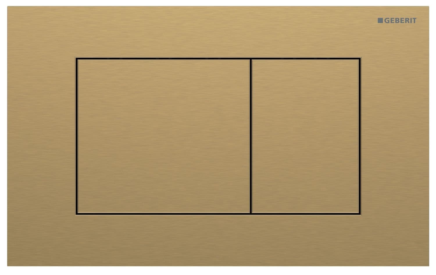 Plaque de déclenchement Geberit Sigma40 square / Laiton brossé / Revêtement Easy Clean + Anti-Traces de doigt