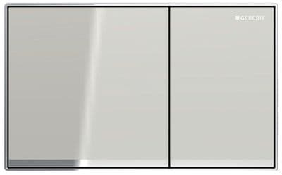 Plaque de déclenchement Geberit Sigma60 à fleur de paroi / Verre  sable gris