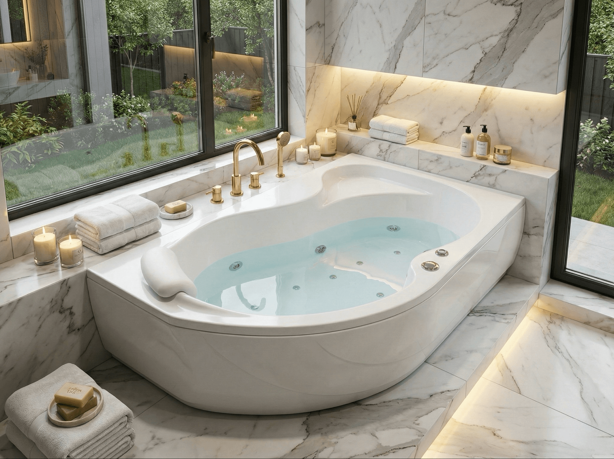 Baignoire Oasis droite hydromassage mixte 160 x 90 cm - vue 3
