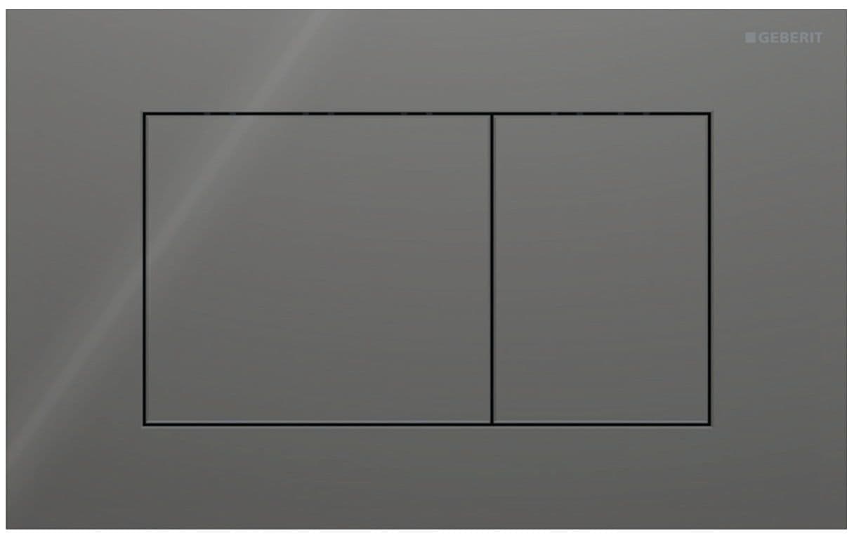 Plaque de déclenchement Geberit Sigma40 square / Verre brillant gris velouté